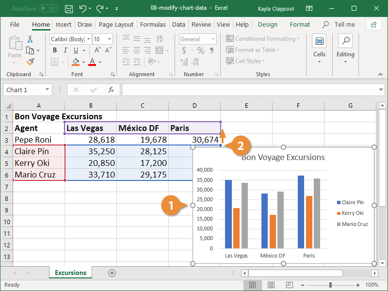 make line graph on excel for mac select data source